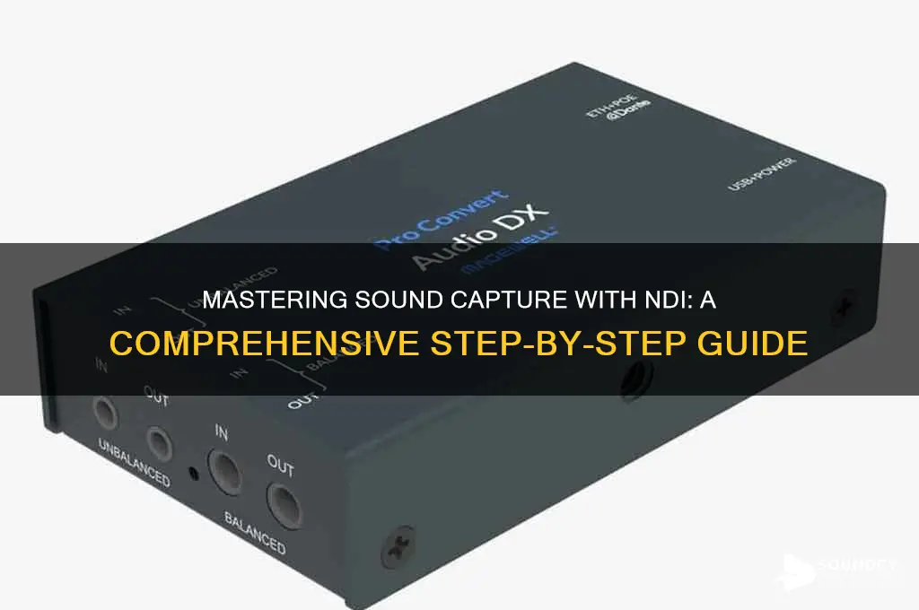 how to capturer sound ndi