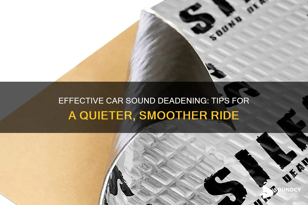 how to car sound deadening