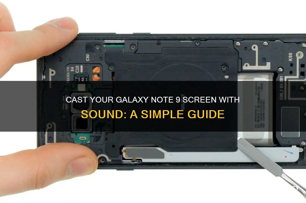 how to cast screen galaxy note 9 with sound