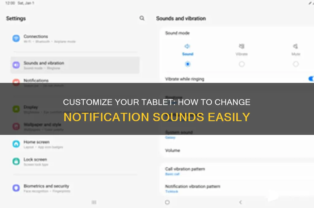 how to cgange botication sound on my tablet p