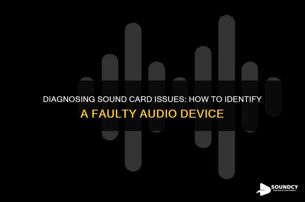 how to check if a sound card is bad