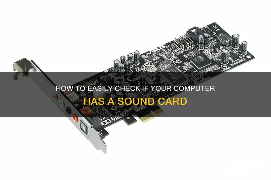 how to check if i have a sound card