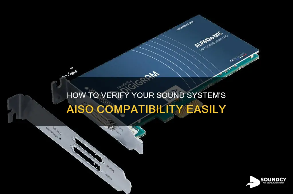 how to check if i have aiso compatable sound