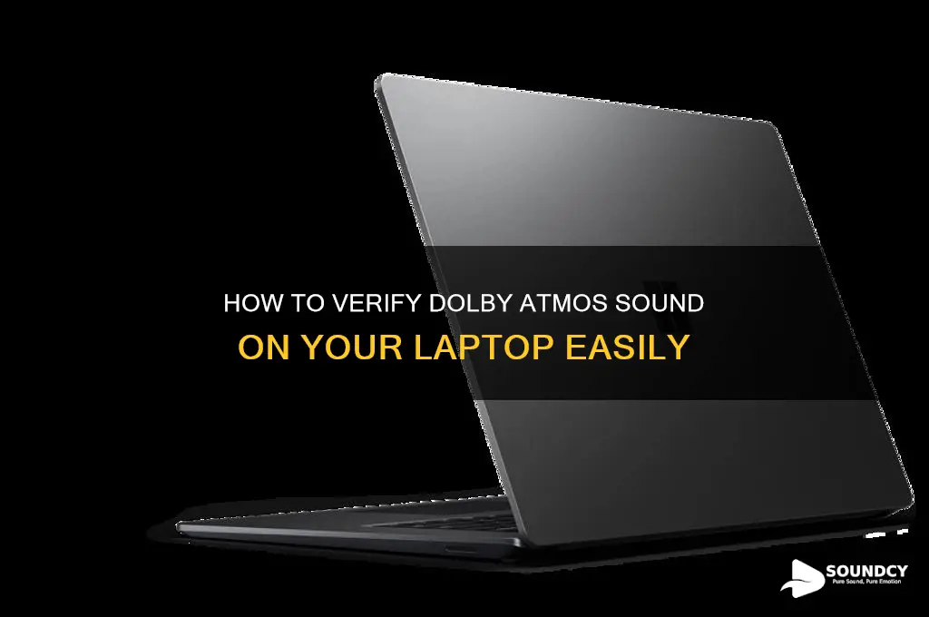 how to check if laptop sound is dolby atmos