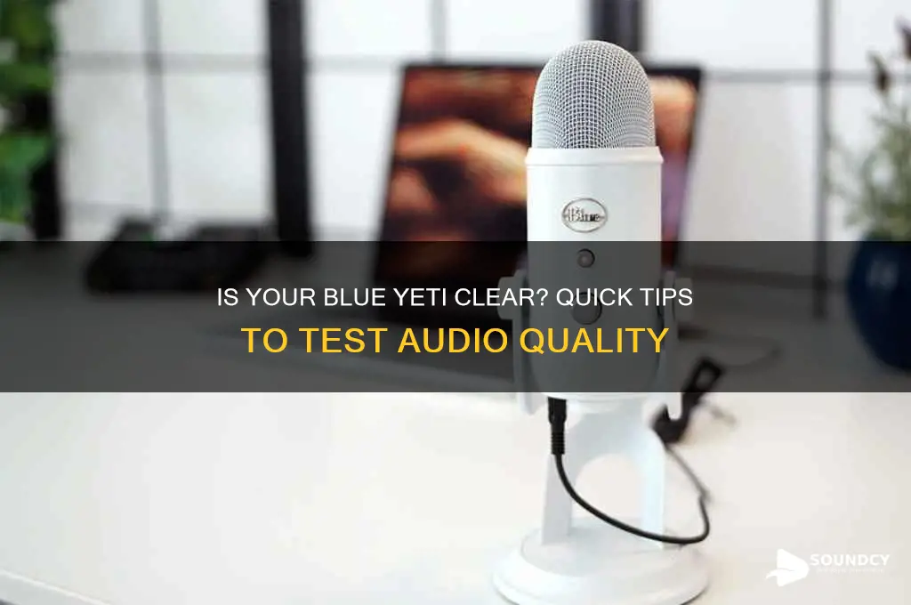 how to check if my blue yeti sounds fine