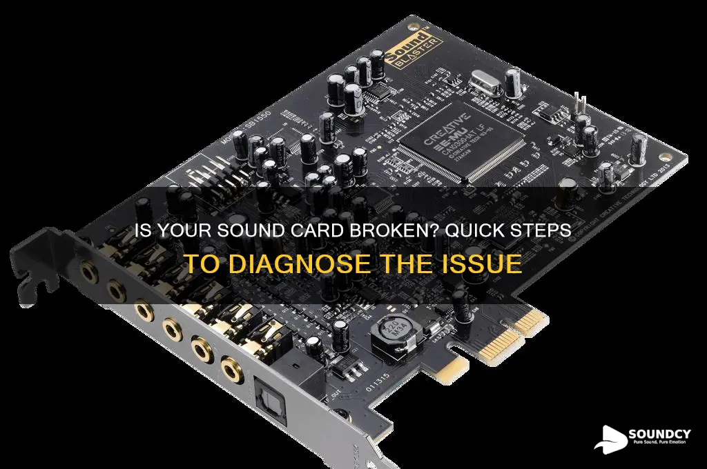 how to check if your sound card is broken