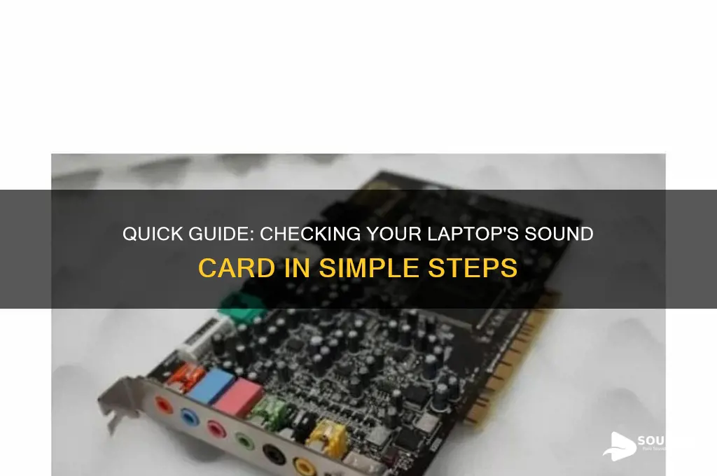 how to check my sound card on my laptop
