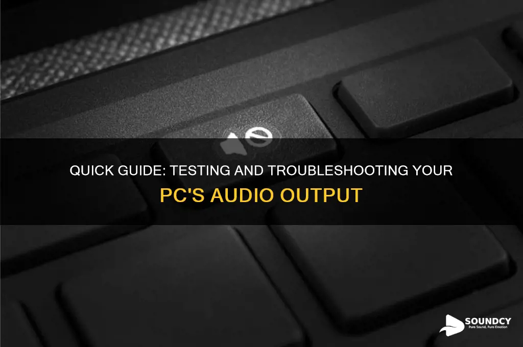 how to check pc sound