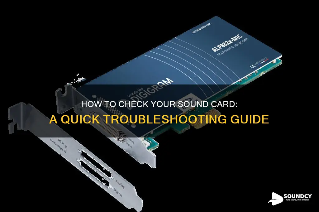 how to check sound card