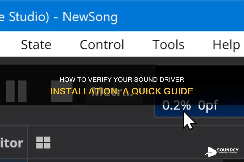 how to check sound driver is installed or not