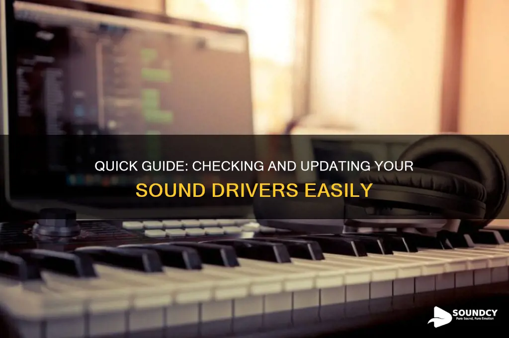 how to check sound drivers