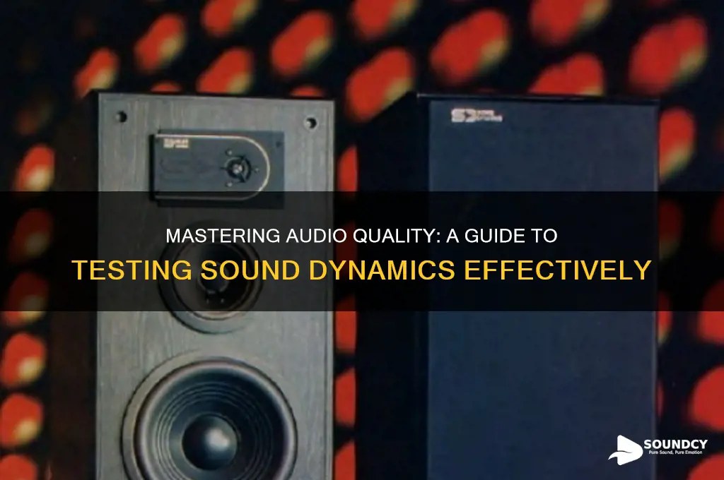 how to check sound dynamic
