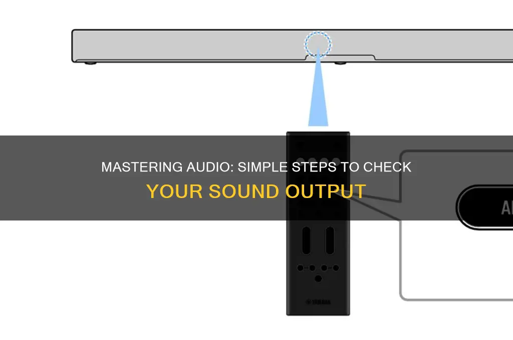 how to check sound output