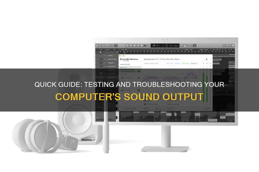 how to check the sound output on your computer