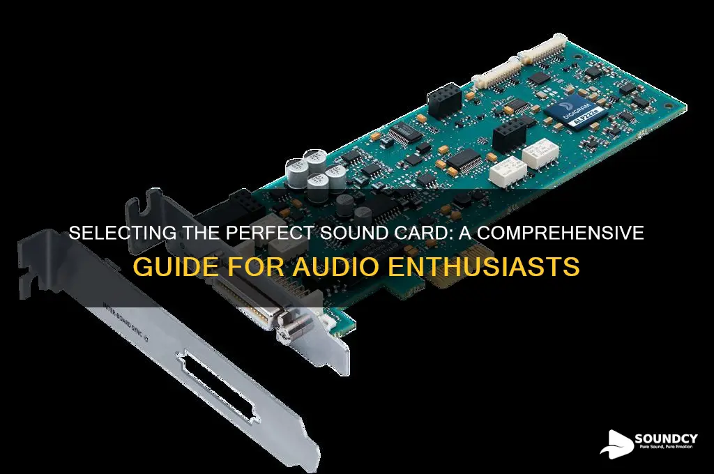 how to choose sound card