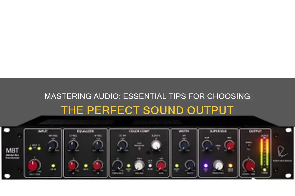how to choose sound output