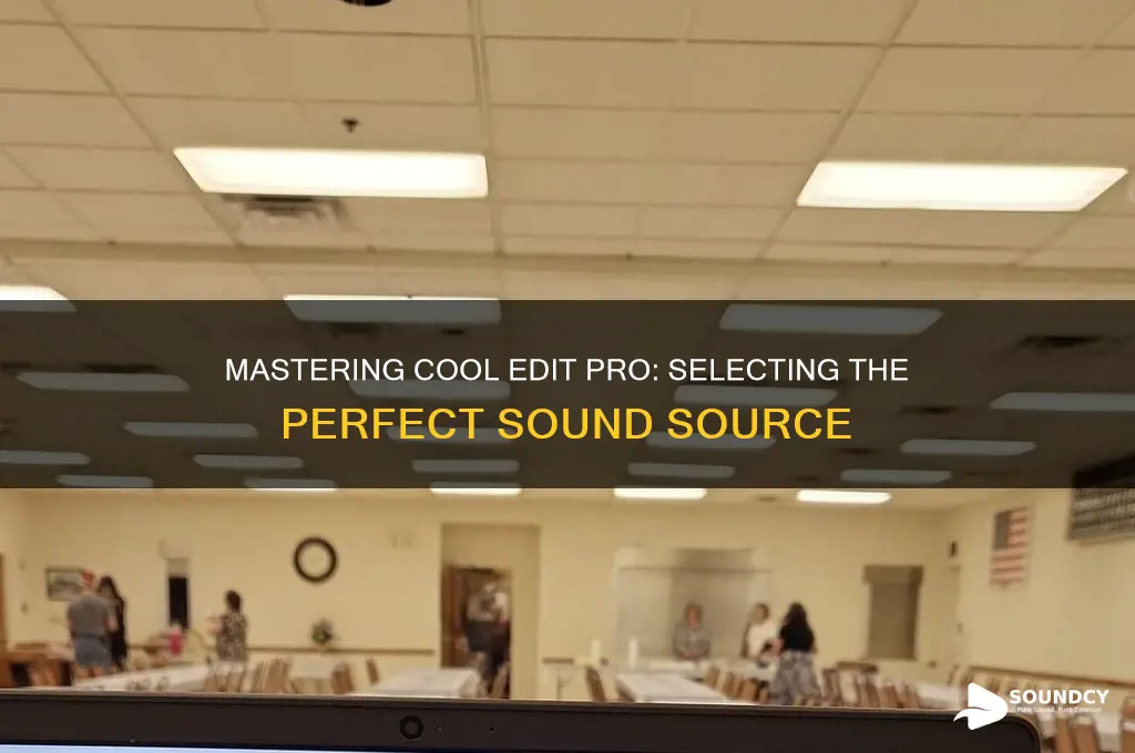 how to choose sound source in cool edit pro