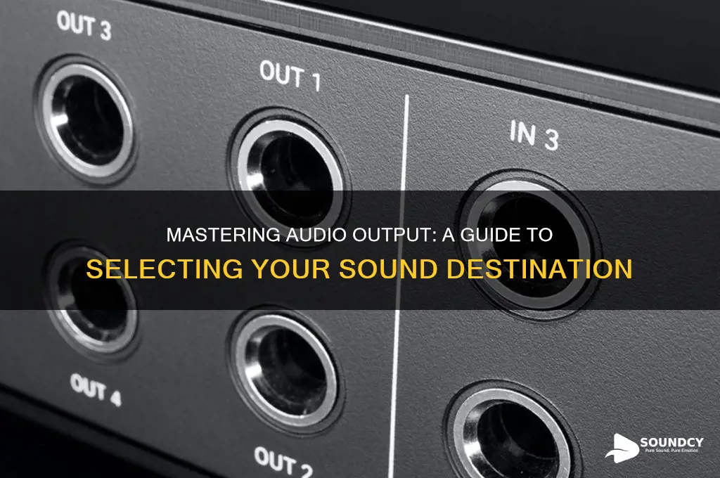 how to choose wehre your sound is outputting form
