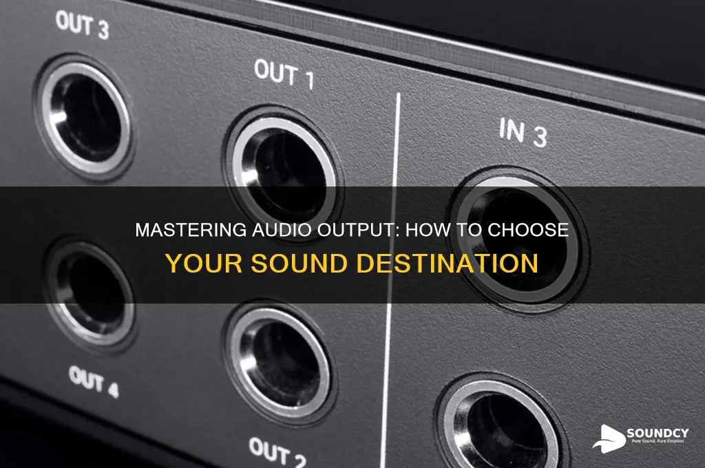 how to choose wehre your sound is outputting from