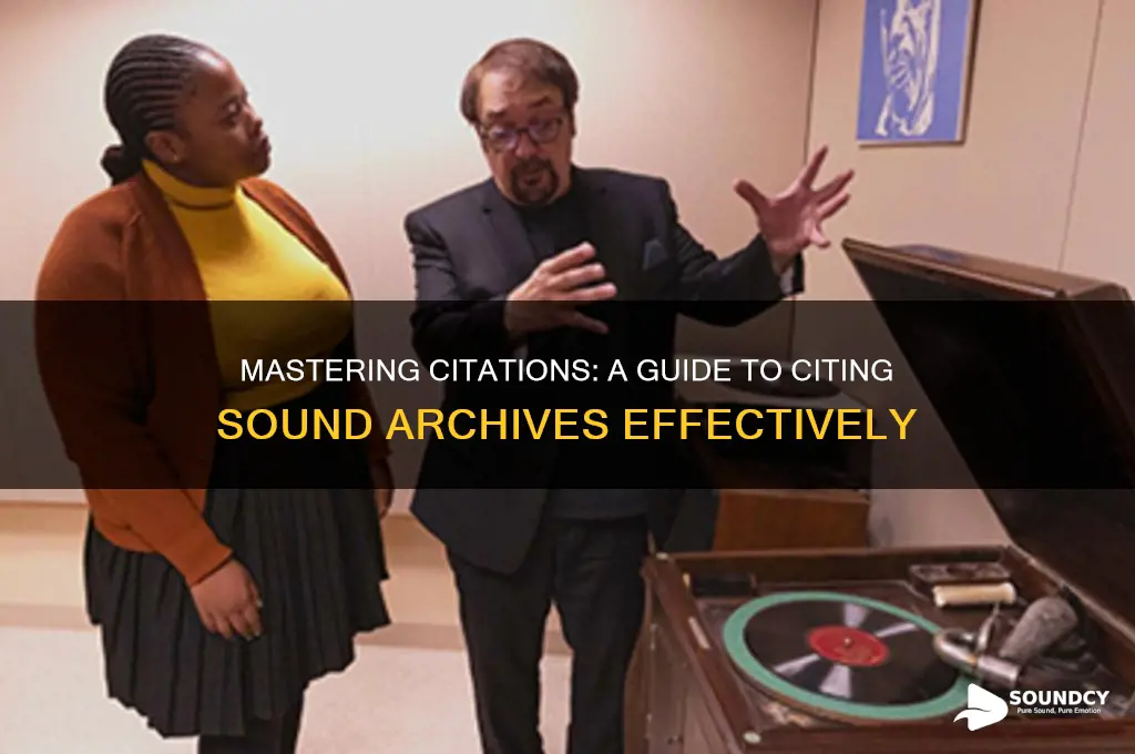 how to cite sound archive