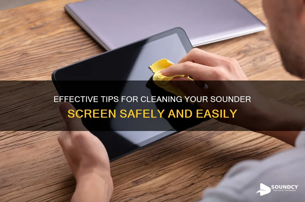 how to clean sounder screen