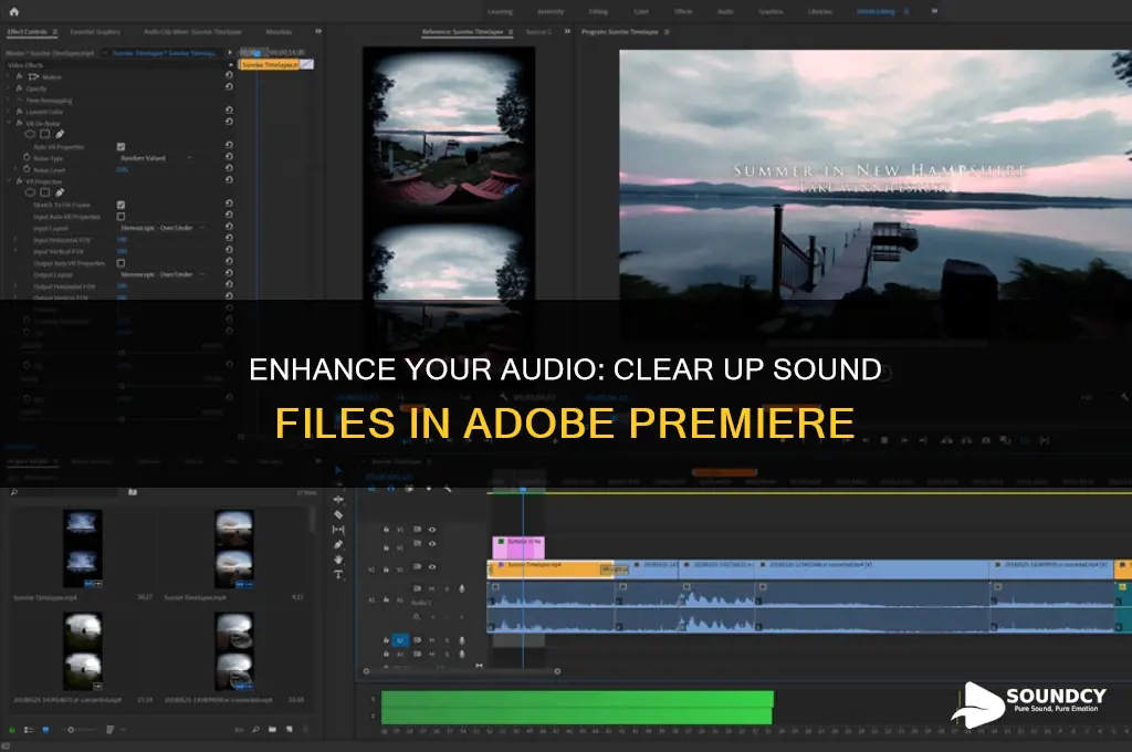 how to clear up sound files in adobe premiere