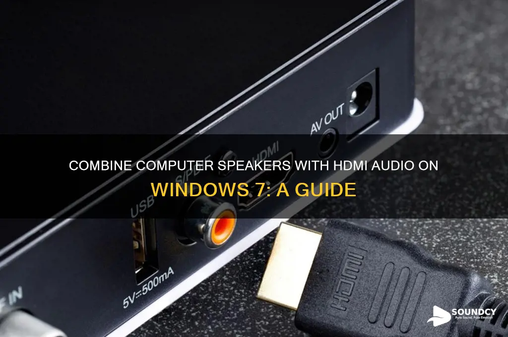 how to combine computer speakers with hdmi sound win7