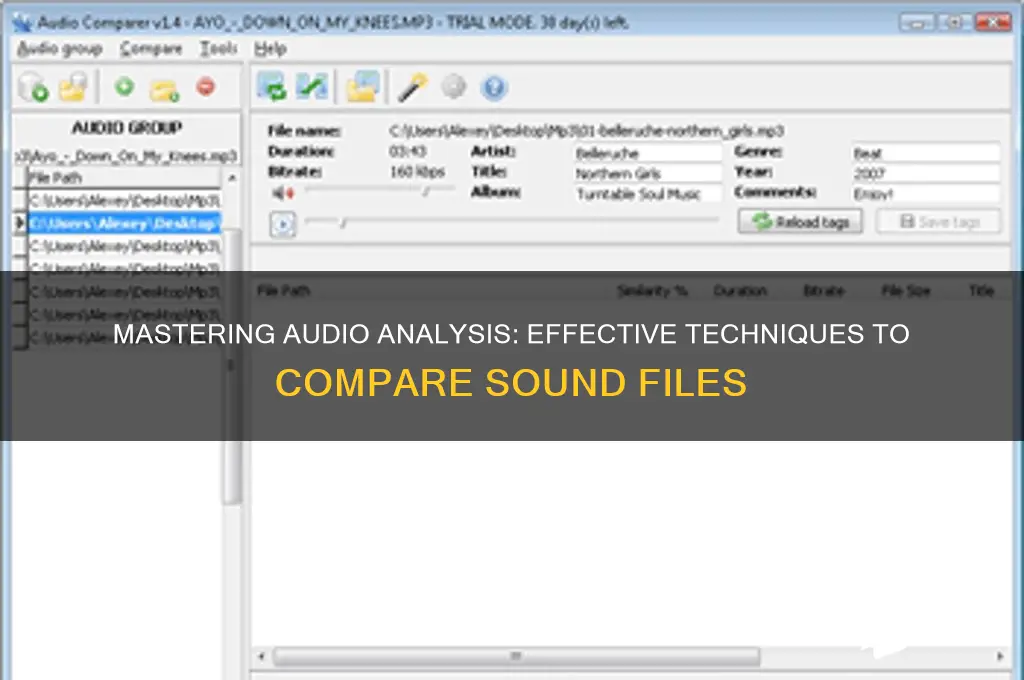how to compare sound files