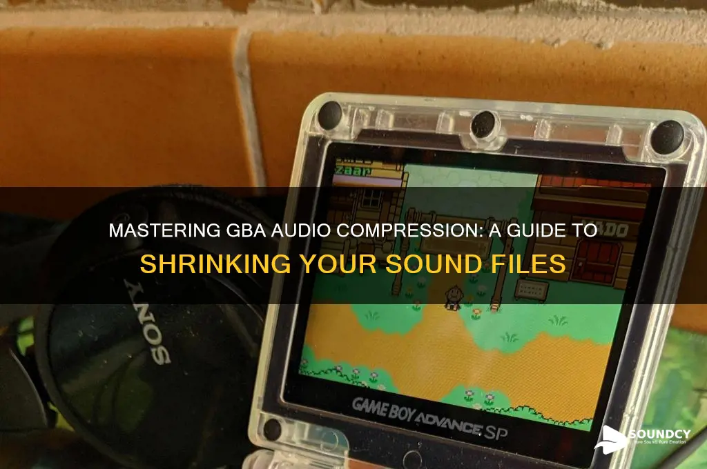 how to compress an audio file to sound gba