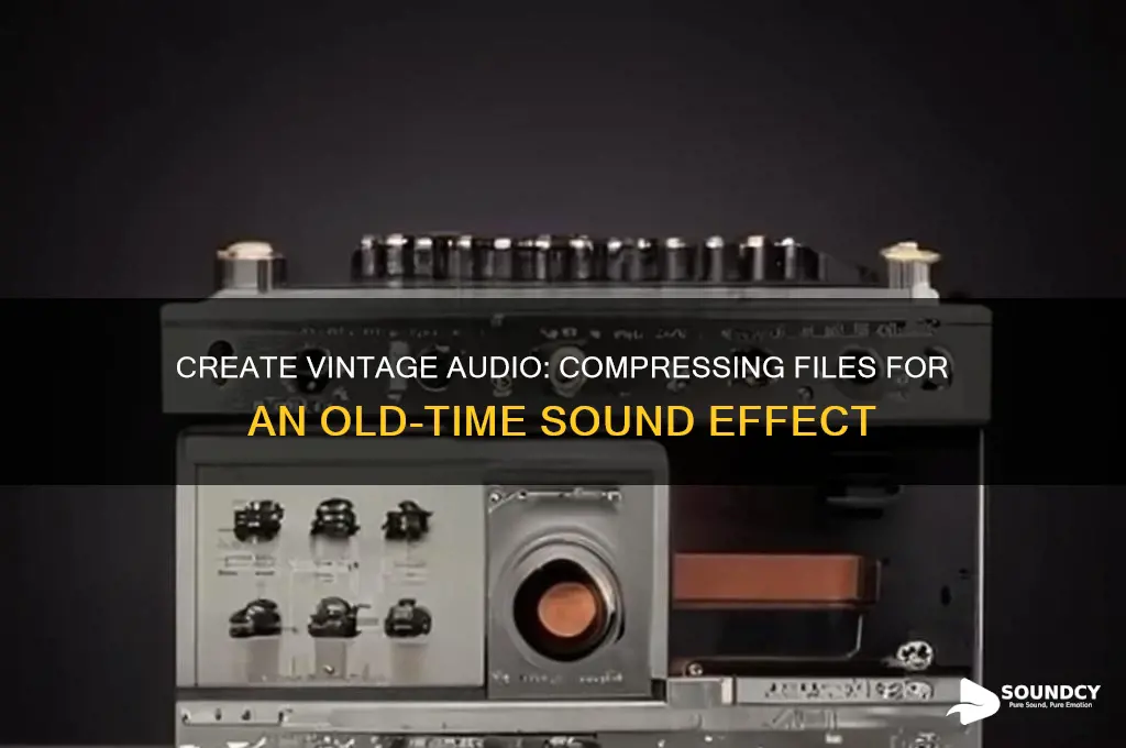 how to compress an audio file to sound old