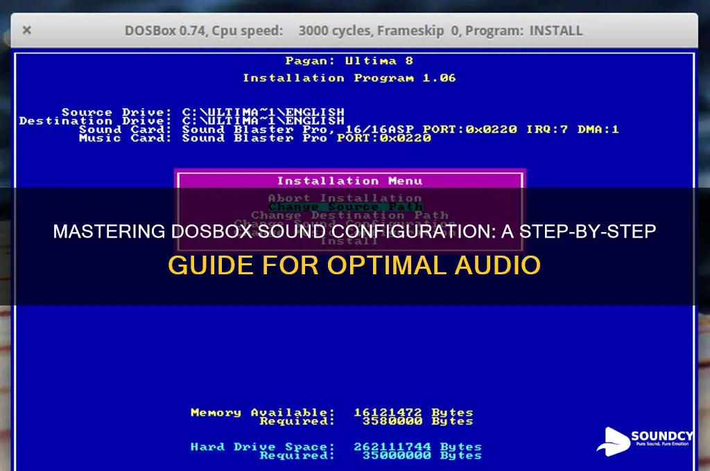 how to configure dosbox sound