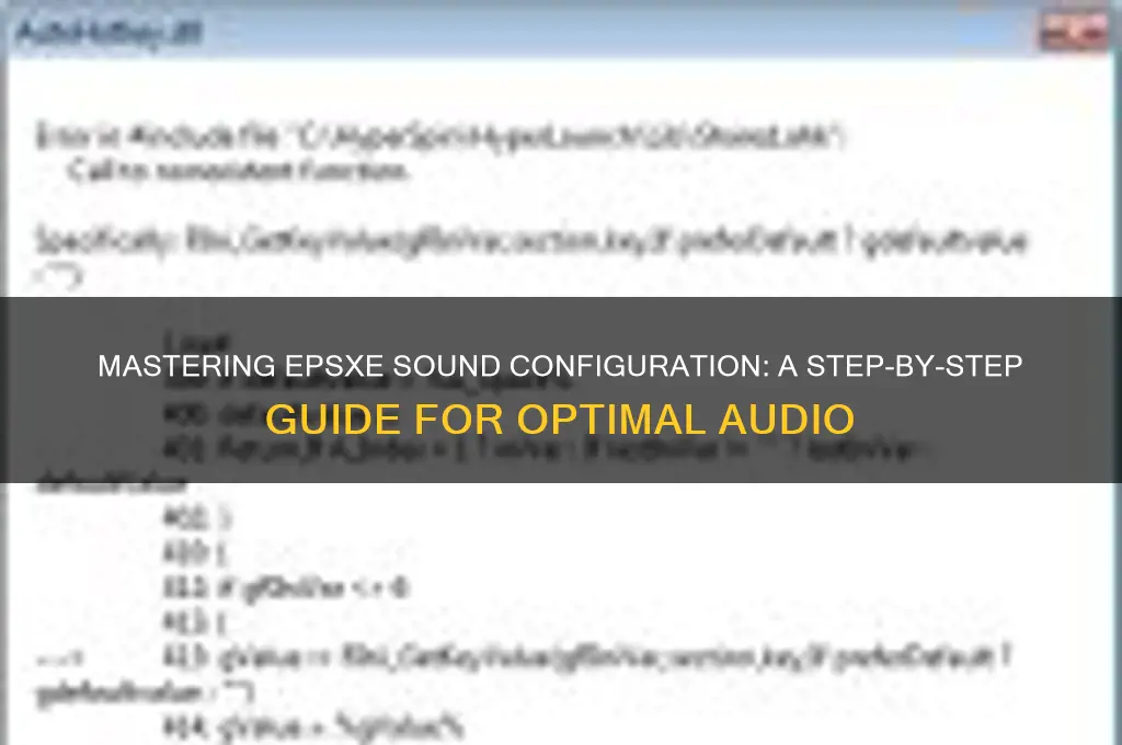 how to configure epsxe sound