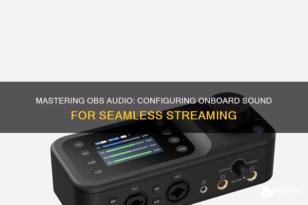 how to configure sound on obs with onboard audio