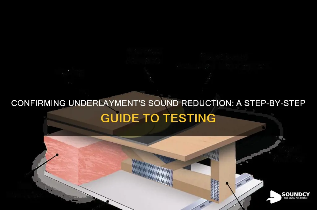 how to confirm the sound reduction qualities of underlayment