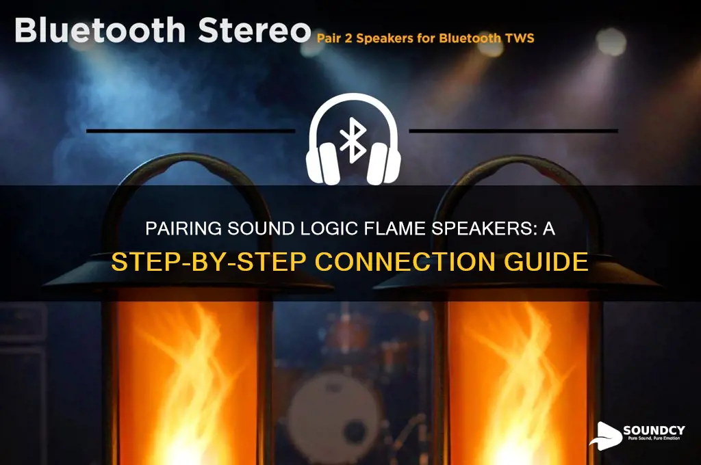 how to connect 2 sound logic flame speakers together