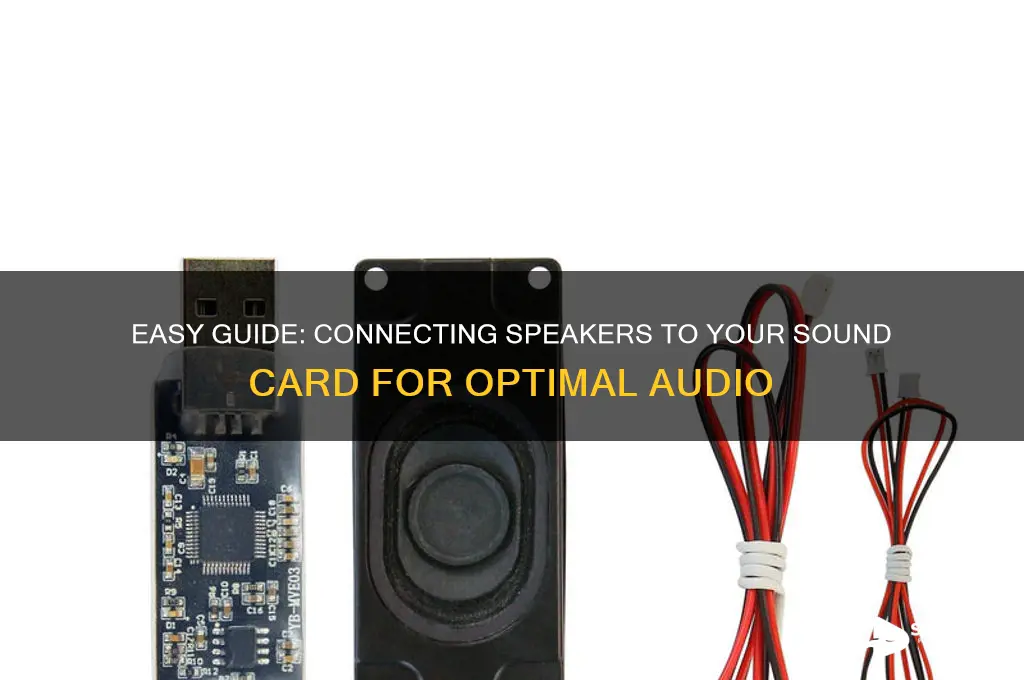 how to connect a speaker to a sound card
