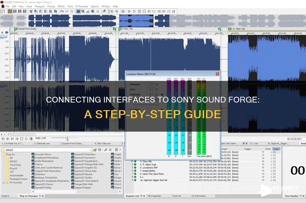 how to connect an interface to sony sound forge