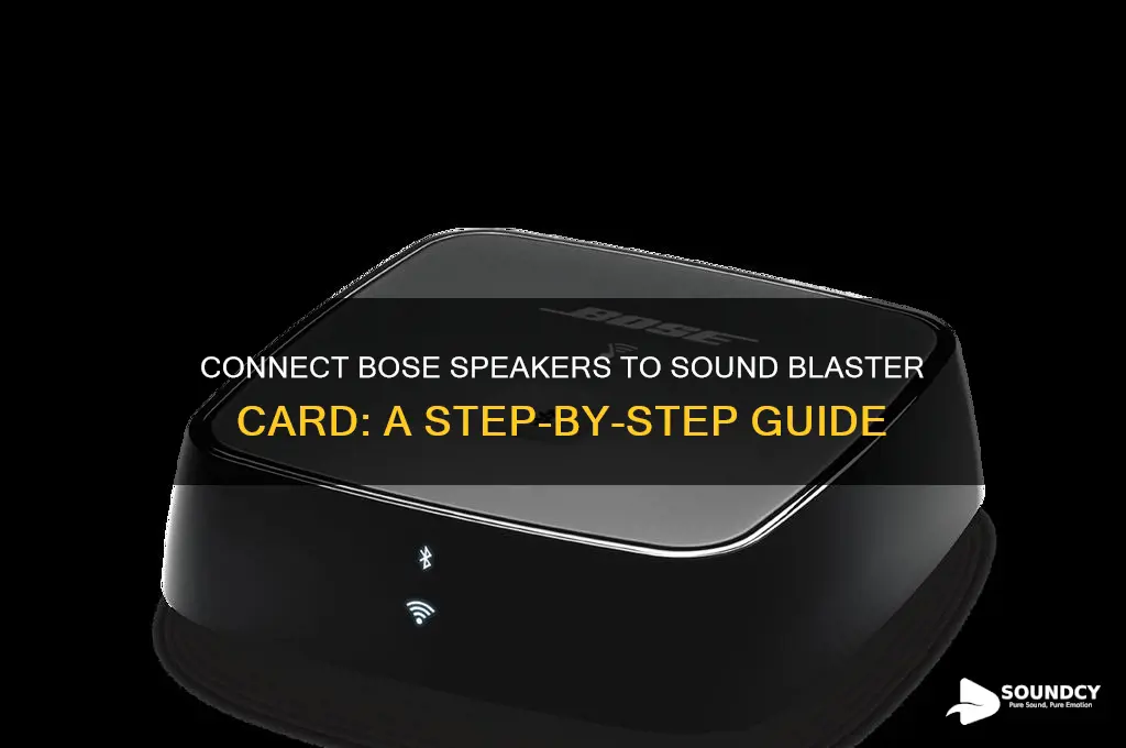 how to connect bose speakers to sound blaster card