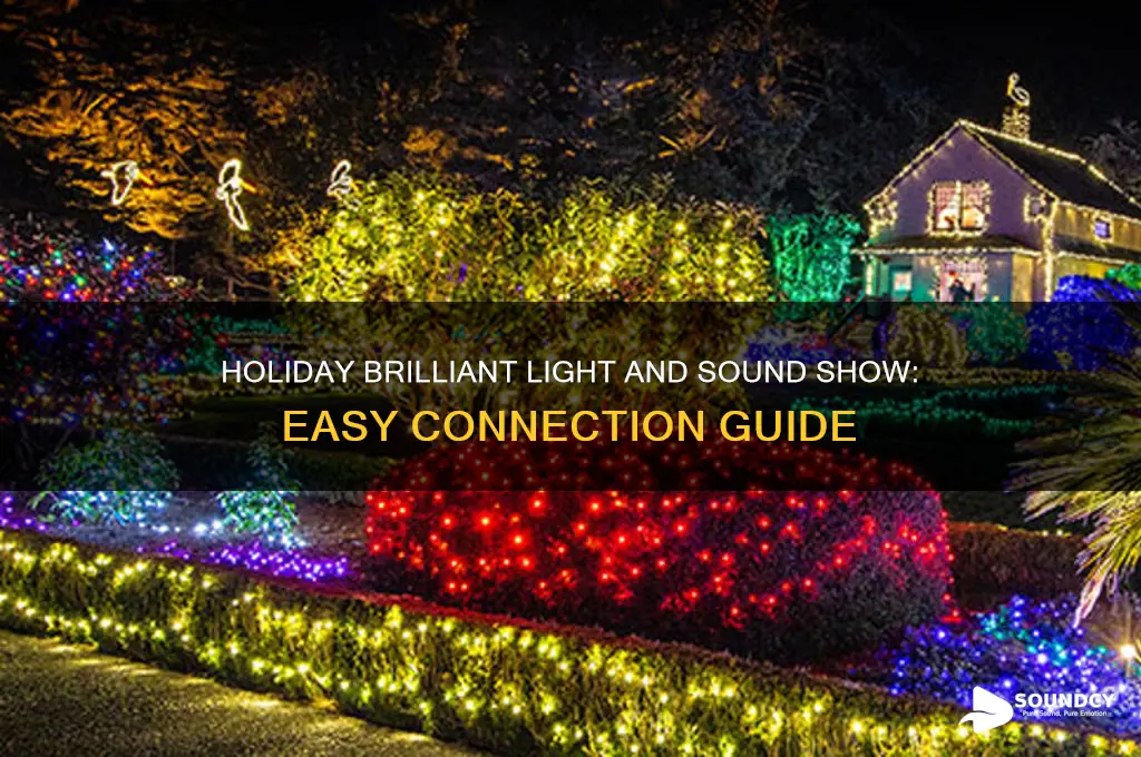 how to connect holiday brilliant light and sound show
