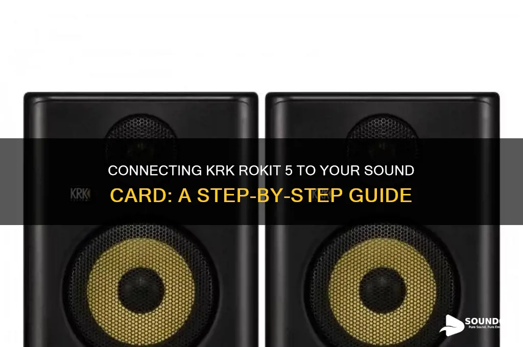 how to connect krk rokit 5 to sound card