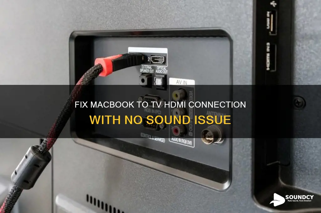 how to connect macbook to tv hdmi no sound