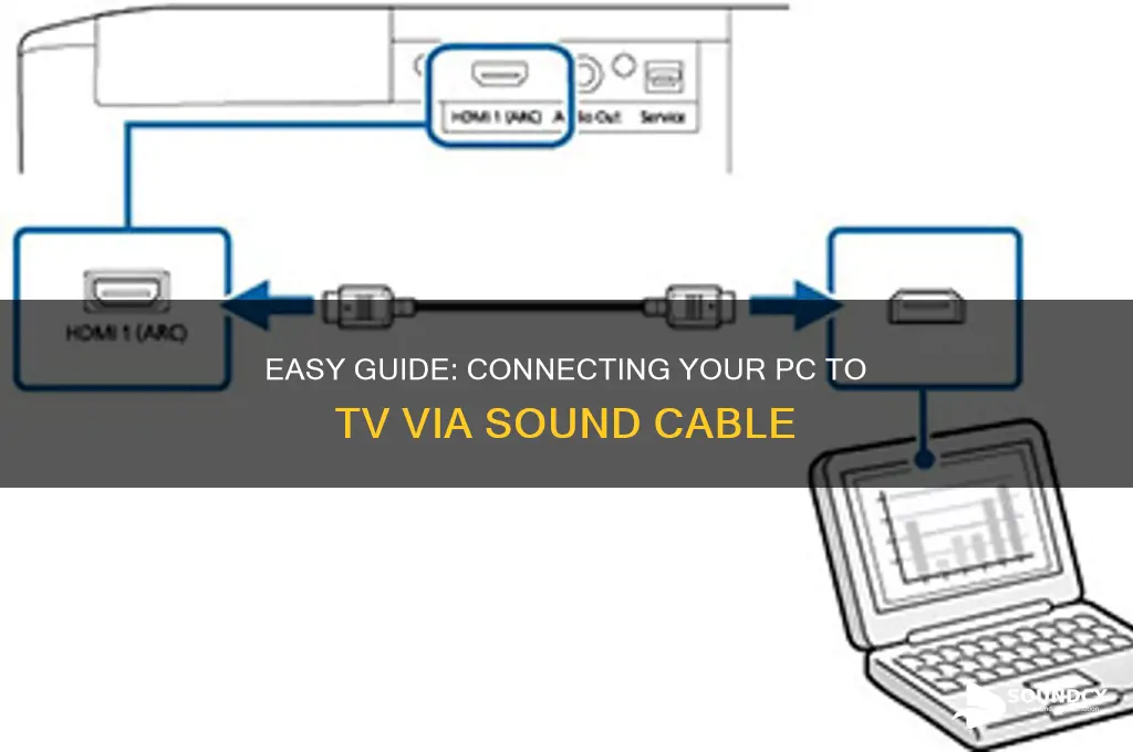 how to connect sound cable from pc to tv