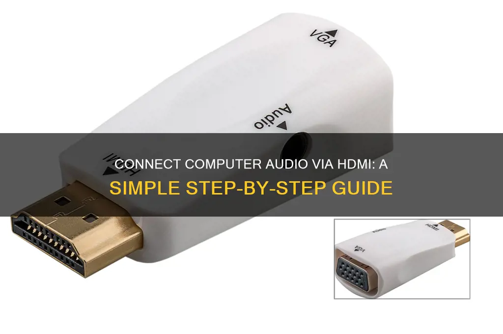 how to connect sound from cpm omputer through hdmi