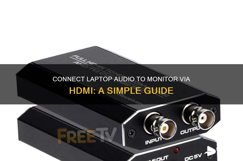 how to connect sound from laptop to monitor hdmi