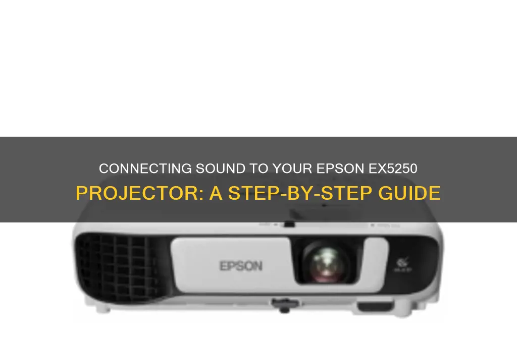 how to connect sound to a epson ex5250 projector