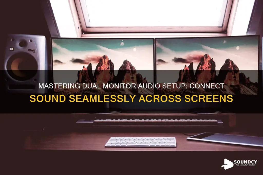 how to connect the sound on a double screen
