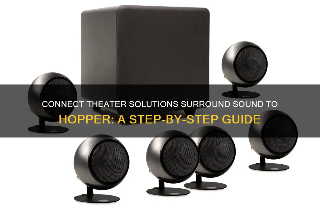 how to connect theater solutions sourround sound to hopper