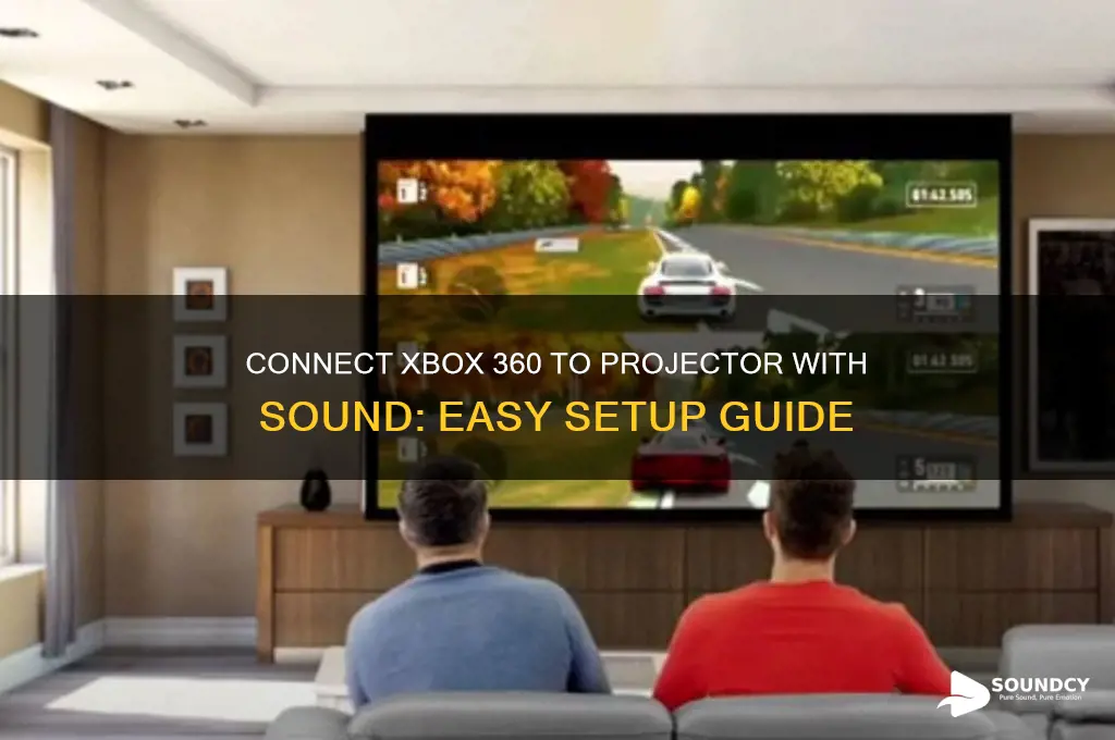 how to connect xbox 360 to projector with sound