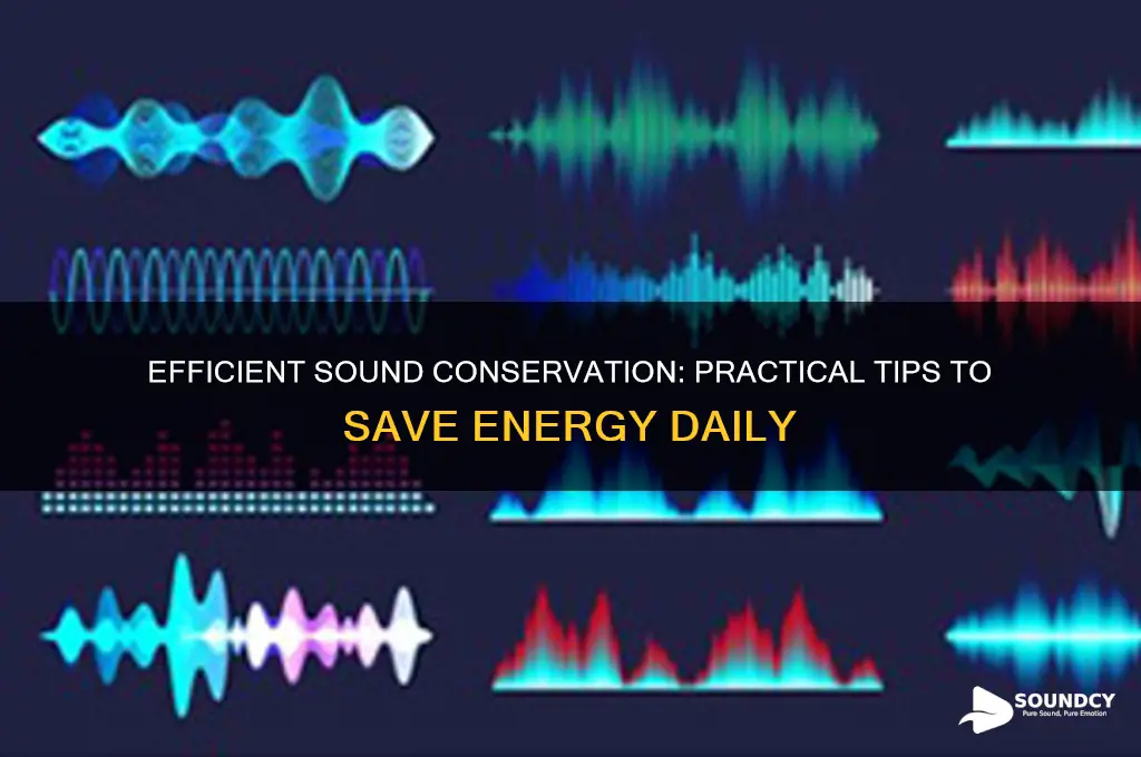 how to conserve sound energy