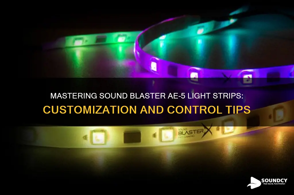 how to control sound blaster ae-5 light strips